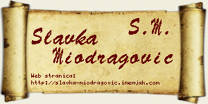 Slavka Miodragović vizit kartica